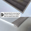Floor Transition Strip Self Adhesive Carpet Wood Tile Vinyl Flooring Laminate Transition Cover Edge Trim Gap Doorway Threshold for Uneven Floors Heights Within 5 mm (40 inches, Gray Forest)